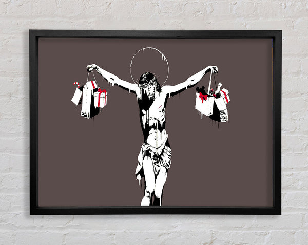 Thank Christ For Shopping (Landscape) Grey