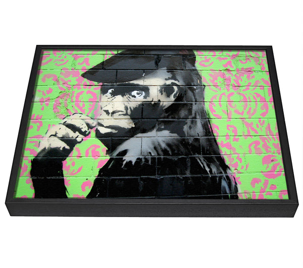 A picture of a Monkey Cap framed canvas print sold by Wallart-Direct.co.uk