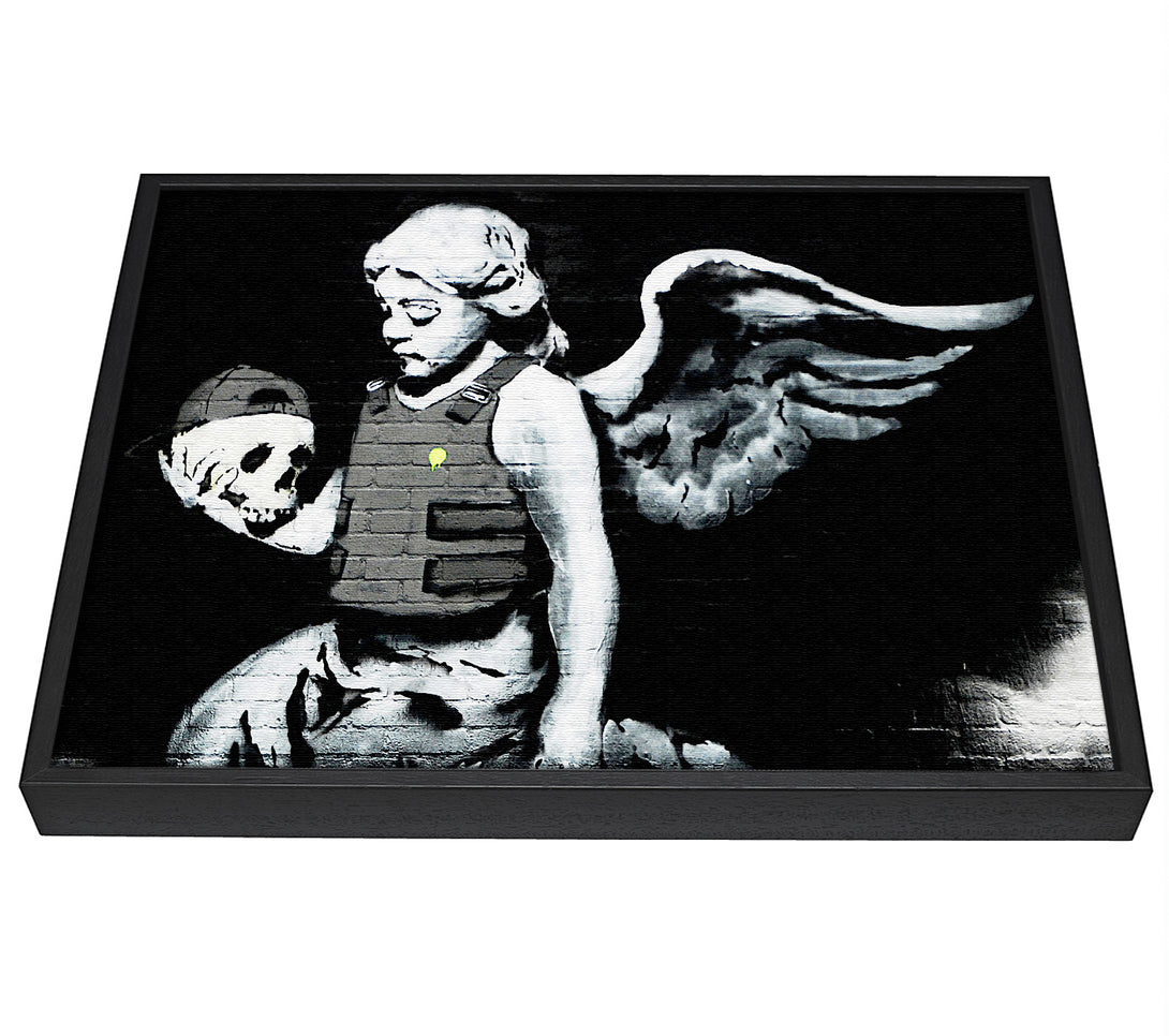 A picture of a Angel Skull framed canvas print sold by Wallart-Direct.co.uk