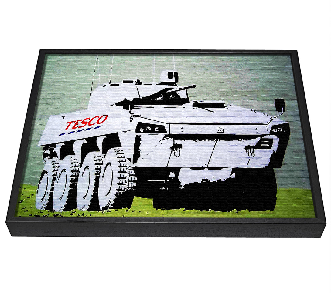 A picture of a Tesco Army framed canvas print sold by Wallart-Direct.co.uk