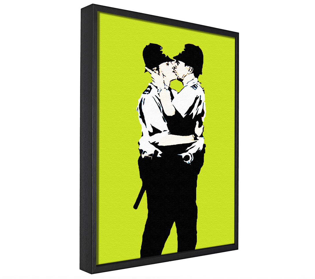 A picture of a Bent Coppers Lime framed canvas print sold by Wallart-Direct.co.uk