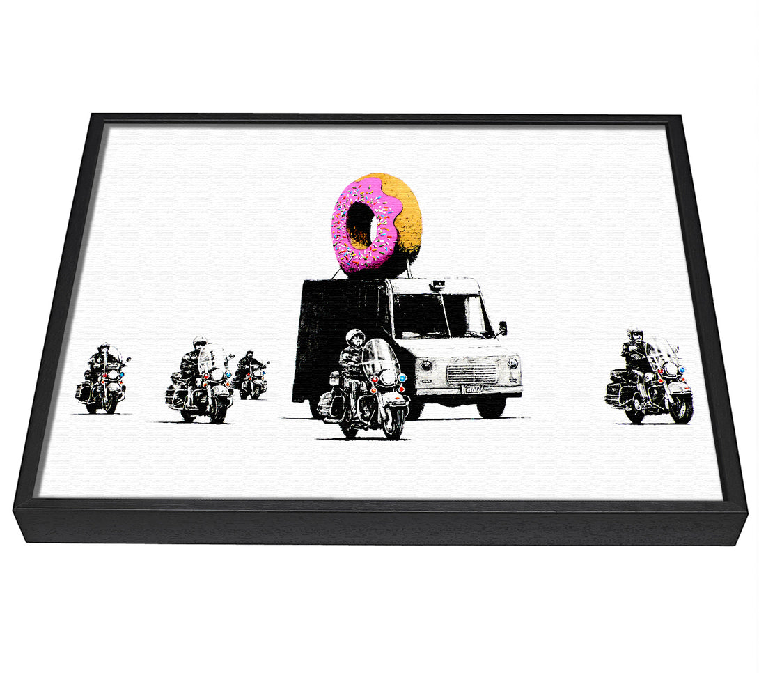 A picture of a Donut Security framed canvas print sold by Wallart-Direct.co.uk