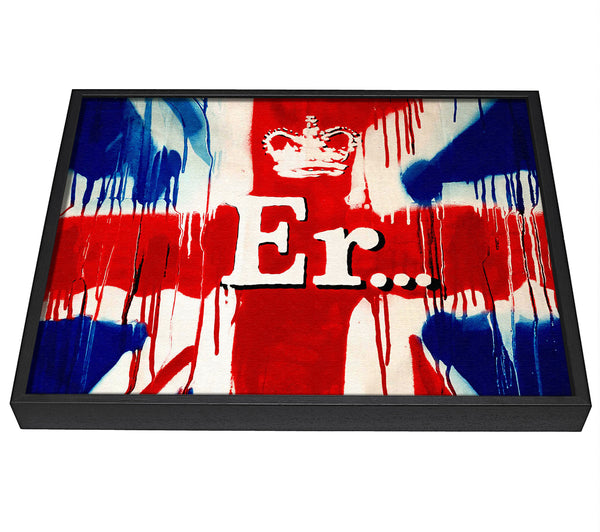 A picture of a Er Flag framed canvas print sold by Wallart-Direct.co.uk