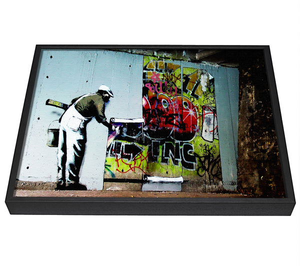 A picture of a Grafitti Wallpaper framed canvas print sold by Wallart-Direct.co.uk