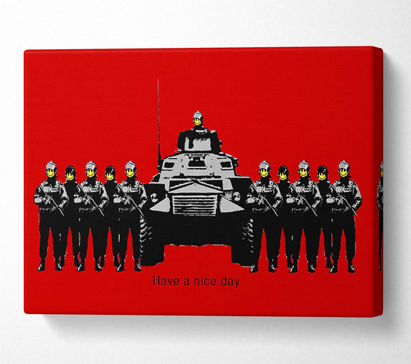 Have A Nice Day Army Tanks Red