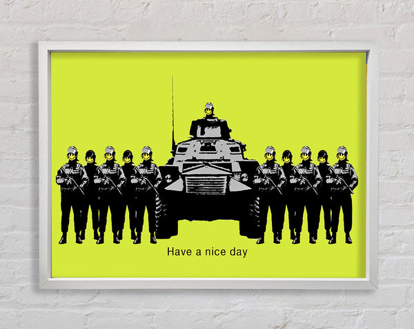 Banksy Have A Nice Day Lime