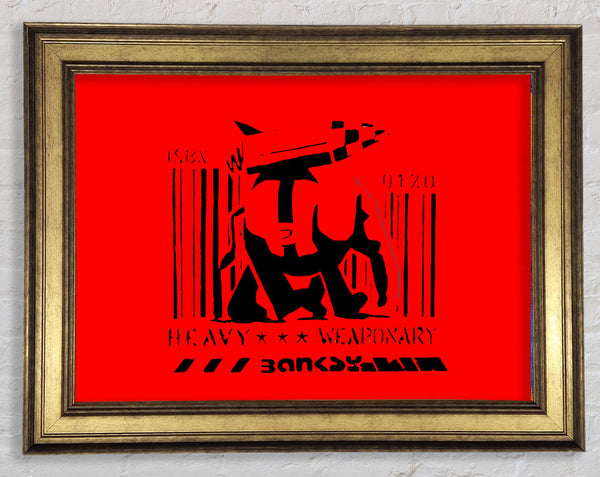 Banksy Heavy Weaponry Red