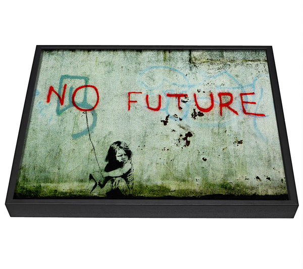 A picture of a No Future Clean framed canvas print sold by Wallart-Direct.co.uk