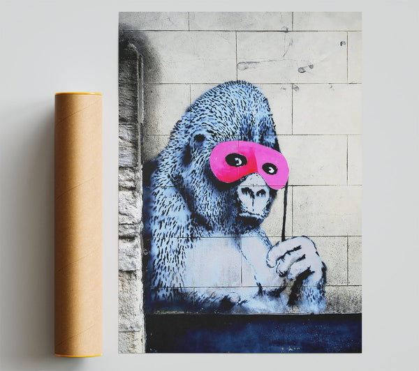 Banksy Pink Gorilla Mask