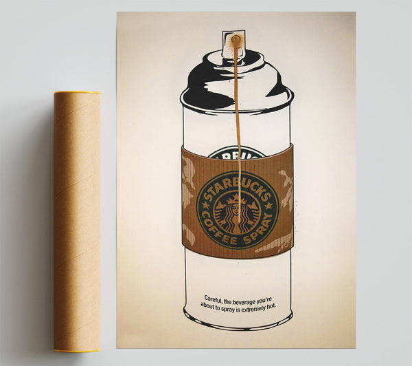 Banksy Starbucks Coffee Spray