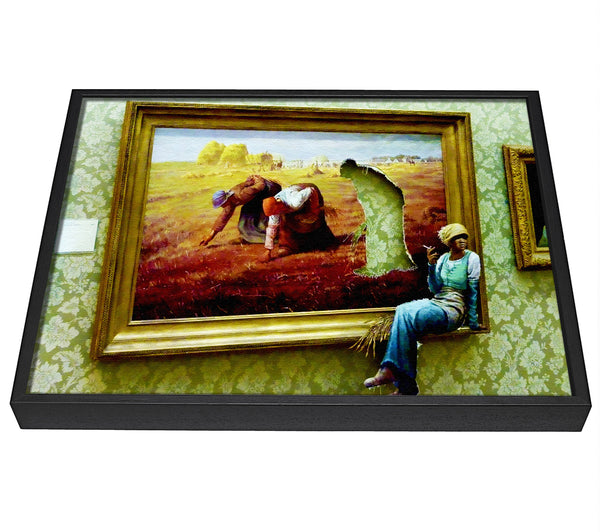 A picture of a Taking A Break framed canvas print sold by Wallart-Direct.co.uk