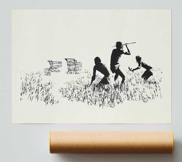 Banksy Trolley Hunters Cream