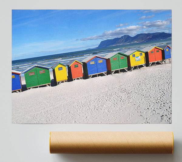 Beach Huts Rainbow