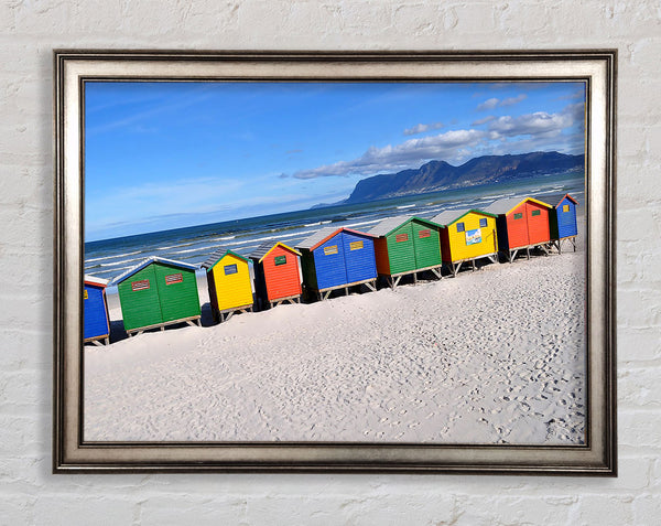 Beach Huts Rainbow