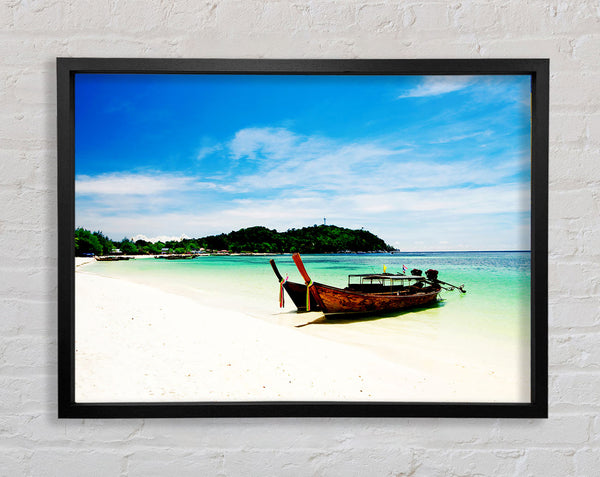 Boats On The White Sand Paradise Island