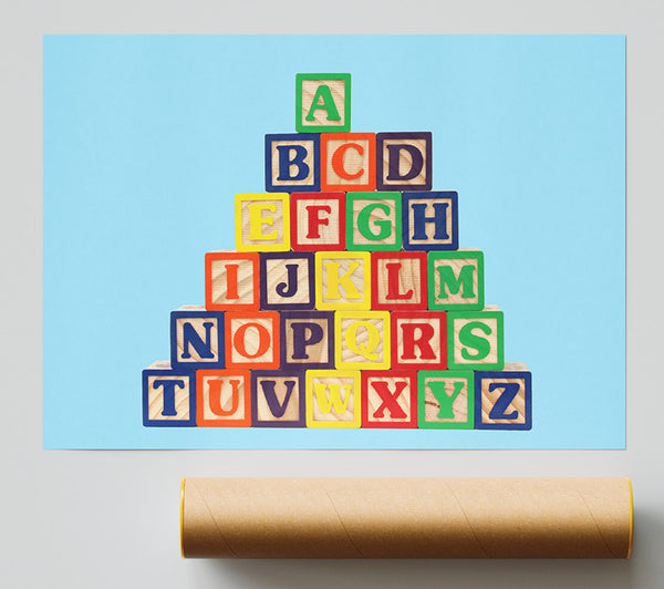 Alphabet Blocks Baby Blue