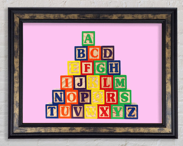 Alphabet Blocks Pink