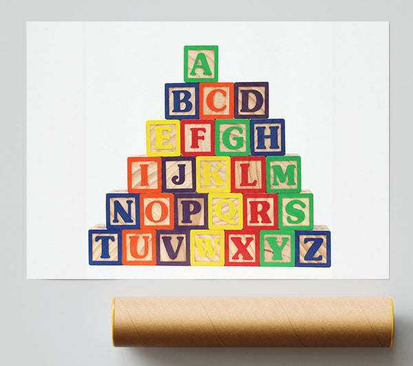 Alphabet Blocks White