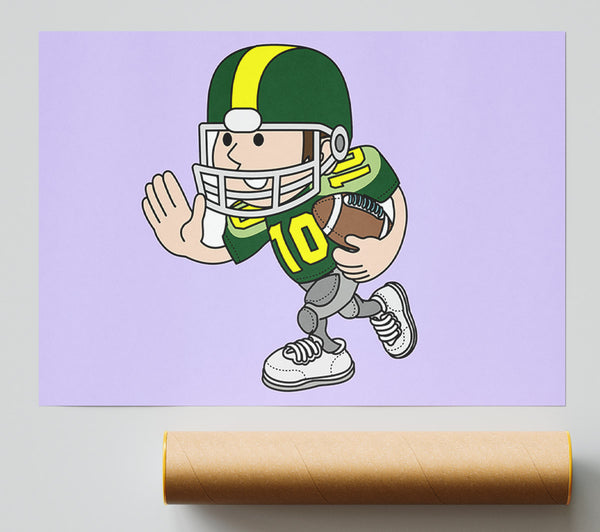 American Football Sport Player Lilac