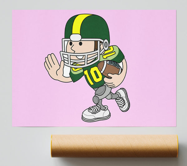 American Football Sport Player Pink