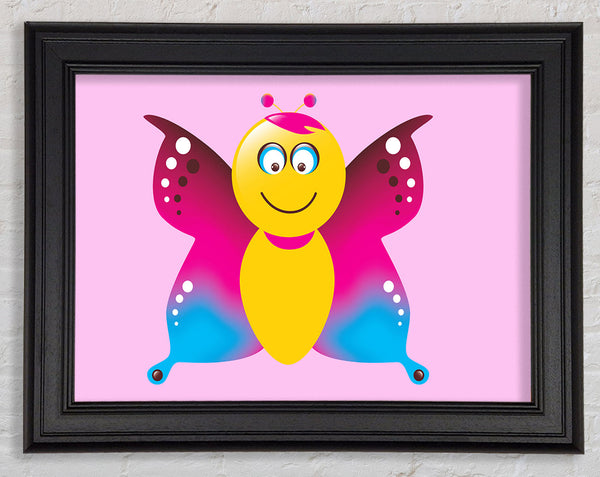 Butterfly Cartoon Face Pink