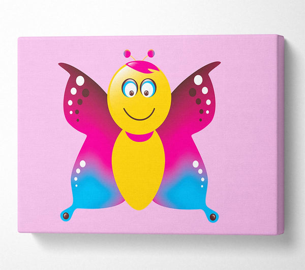 Butterfly Cartoon Face Pink