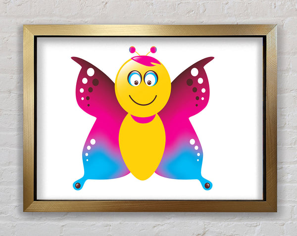 Butterfly Cartoon Face White