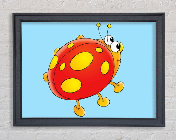 Cartoon Ladybug Baby Blue