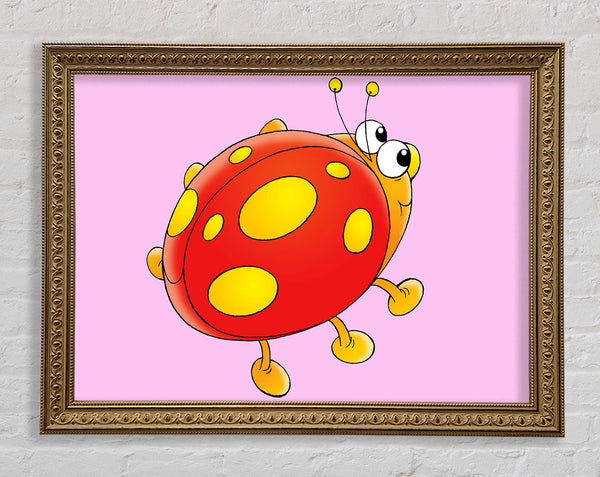 Cartoon Ladybug Pink