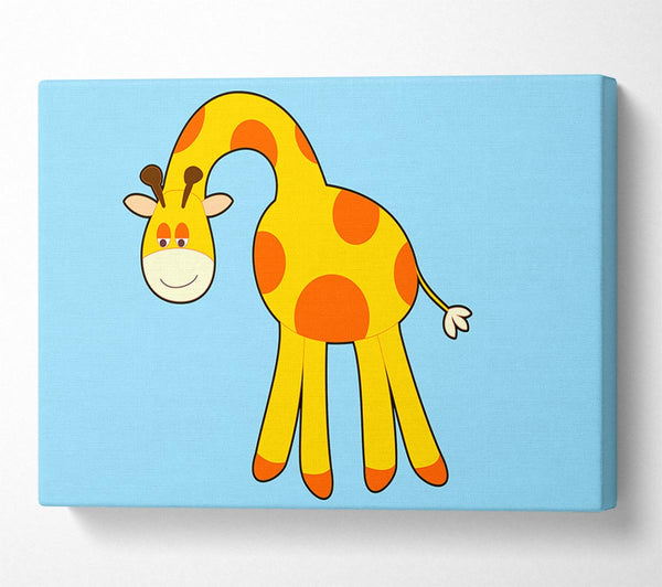 Funny Giraffe Looking Down Baby Blue