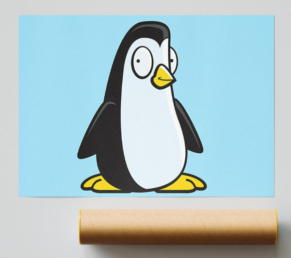 Funny Penguin Baby Blue