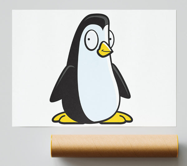 Funny Penguin White