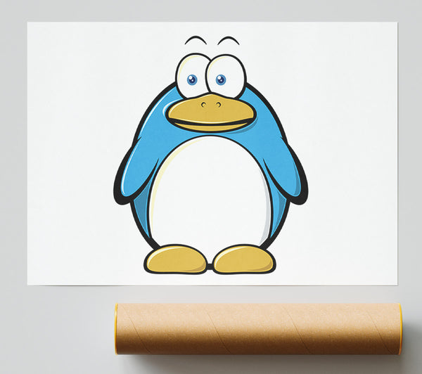 Funny Penquin Standing White