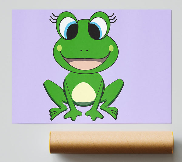 Happy Frog Ready To Leap Lilac