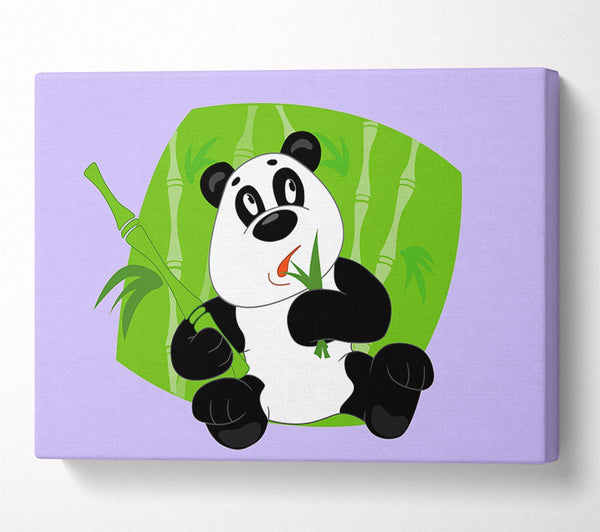 Panda Eating Bamboo Lilac