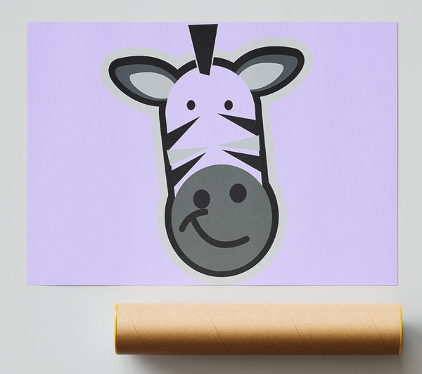 Smiling Zebra Face Lilac