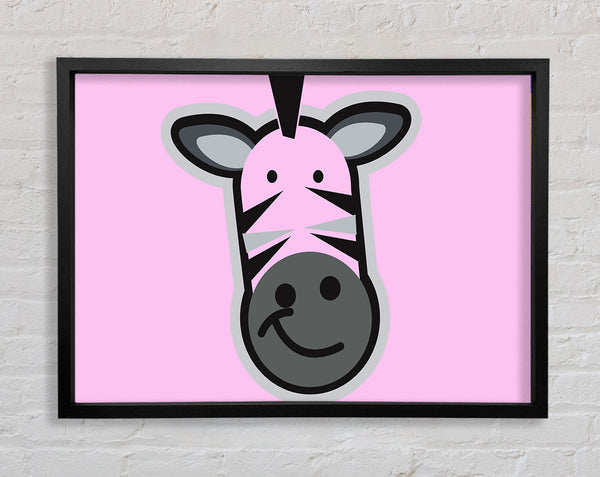 Smiling Zebra Face Pink