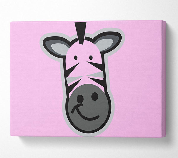 Smiling Zebra Face Pink