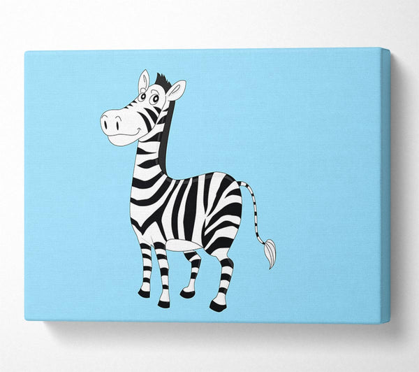 Standing Zebra Baby Blue