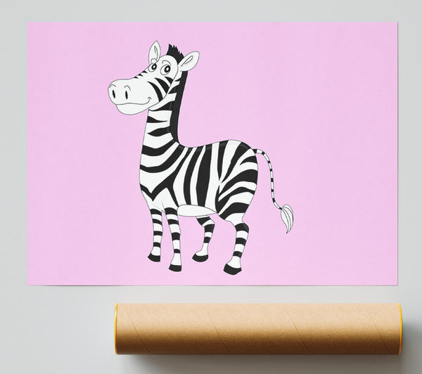 Standing Zebra Pink