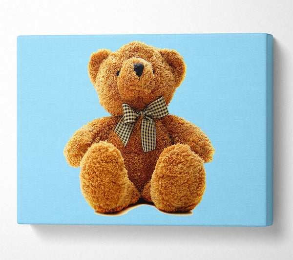 Teddy Bear Bow Baby Blue