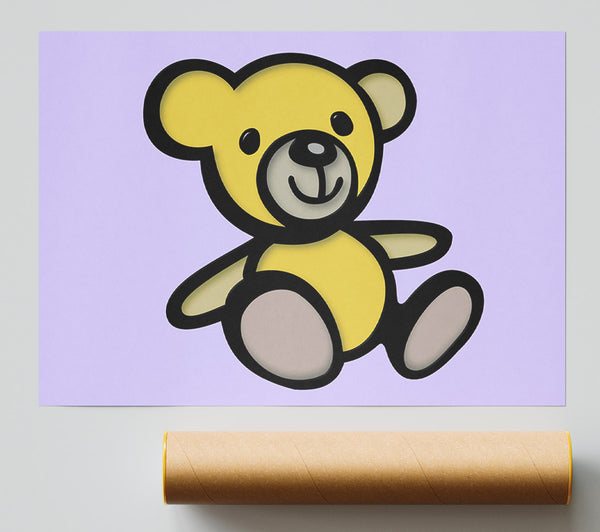 Teddy Bear Cartoon Lilac