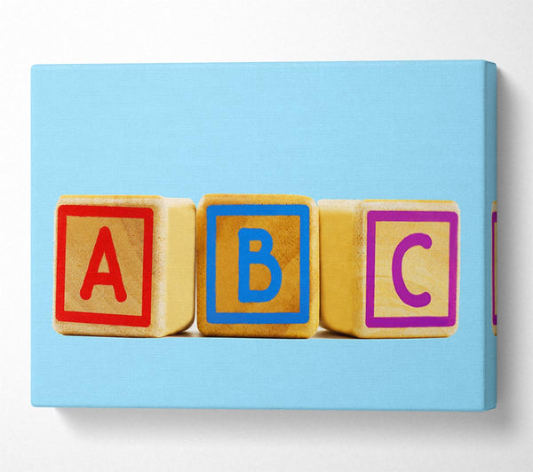 Three Alphabet Blocks Baby Blue