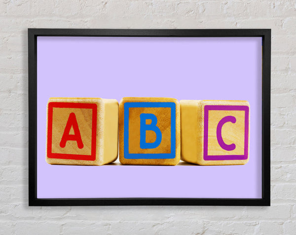 Three Alphabet Blocks Lilac