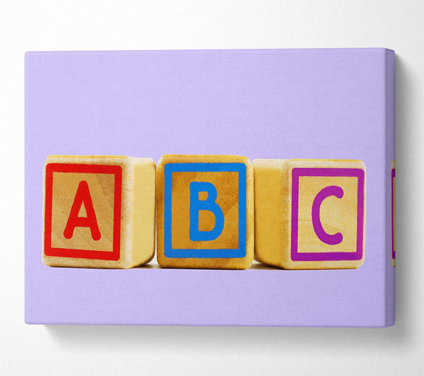 Three Alphabet Blocks Lilac