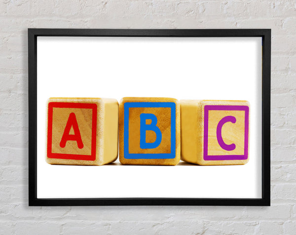 Three Alphabet Blocks White