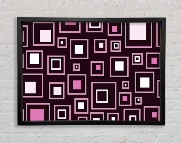 Squares In Squares Pink