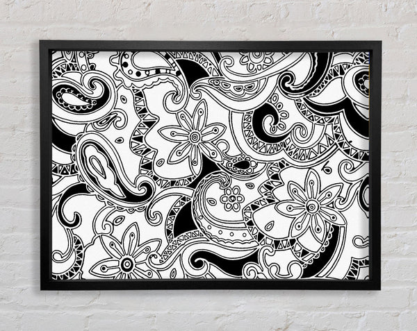 Pasley Garden Black On White