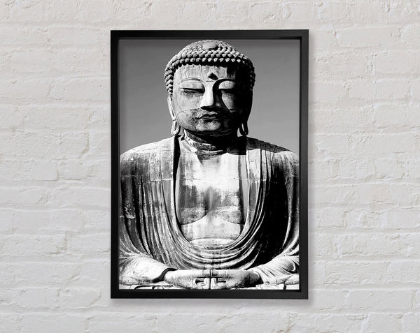 Peaceful Buddha Black n White