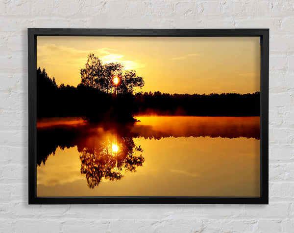 Reflections Of The Sunset Tree